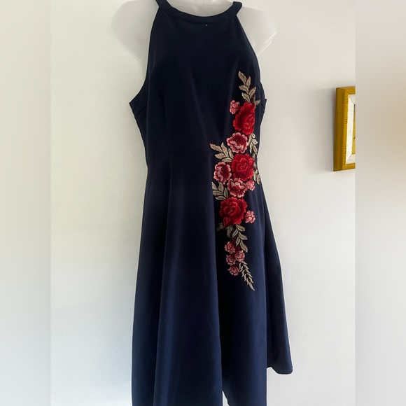 Liza Luxe ModCloth navy embroidered dress NWT - Picture 13 of 14